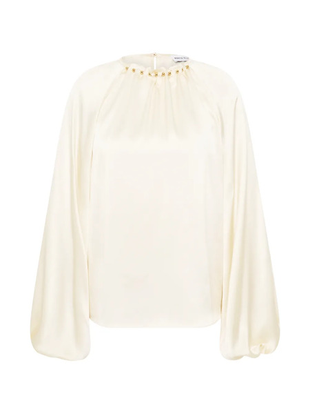  Rebecca Vallance Gold-tone Studded Blouse - Neutrals 