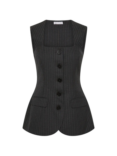  Rebecca Vallance Harri Pinstripe Button-up Top - Grey 