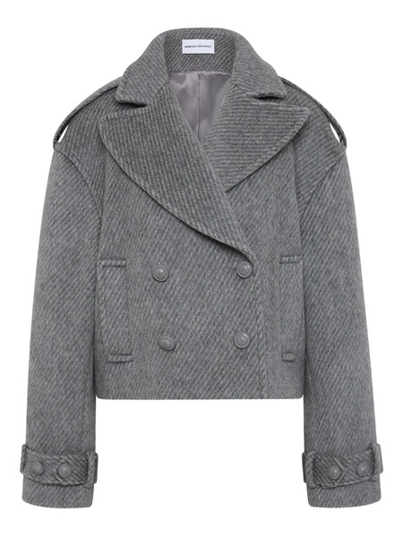  Rebecca Vallance Lani Double-breasted Cropped Coat - Grey 