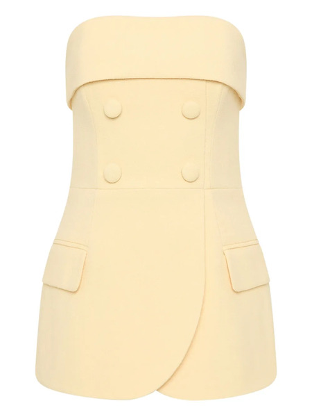  Rebecca Vallance Strapless Double-breasted Top - Yellow 