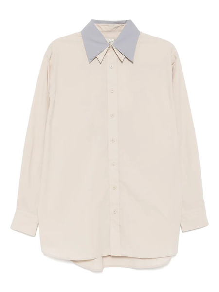  Recto Contrast Double-collar Shirt - Neutrals 