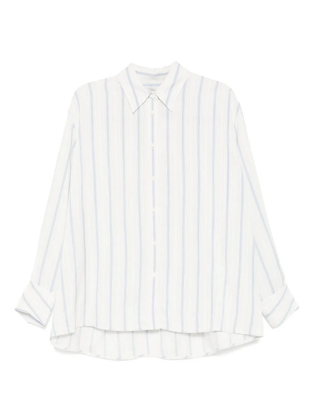  Recto Double Layered-cuffs Striped Shirt - White 
