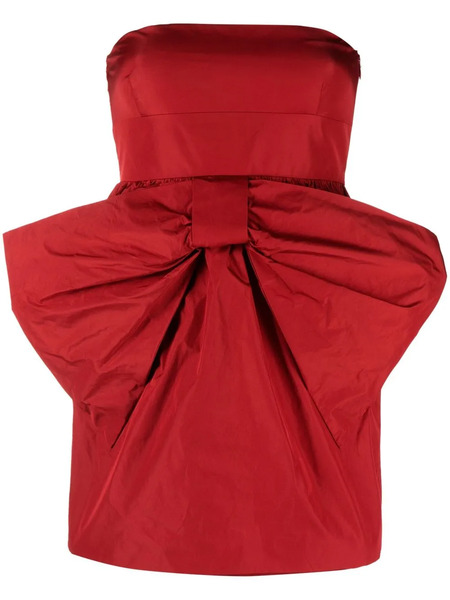  Red Valentino Bow-embellished Strapless Mini Dress 