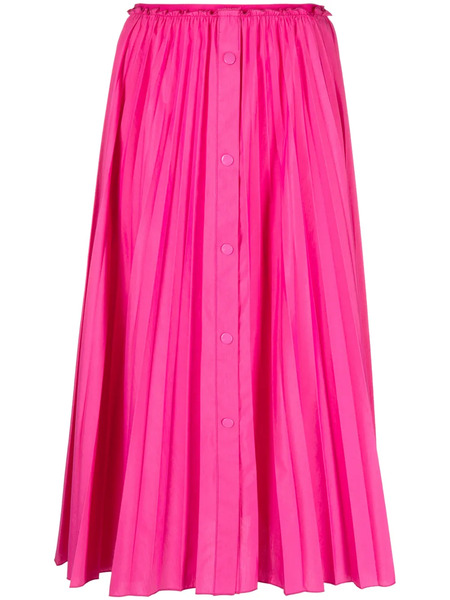  Red Valentino Pleated Midi Skirt - Pink 