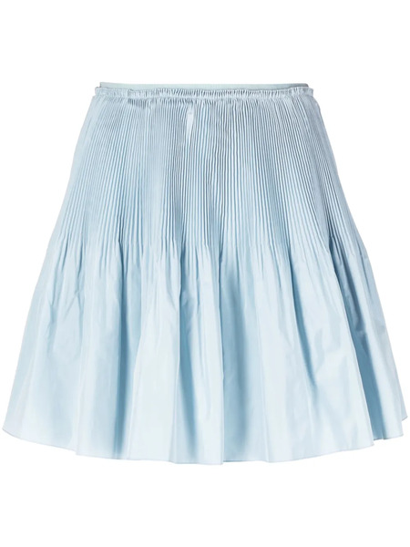  Red Valentino Pleated Taffeta Skirt - Blue 