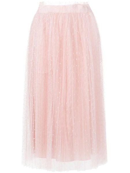  Red Valentino Pleated Tulle Skirt - Pink 