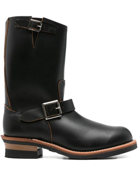  Red Wing Shoes Engineer Buckled Biker Boots - Black 