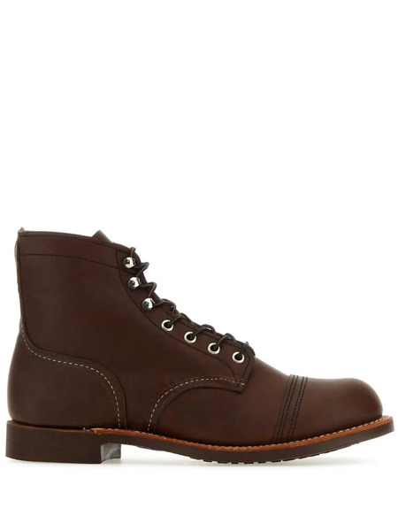  Red Wing Shoes Iron Ranger Leather Ankle Boots - Brown 