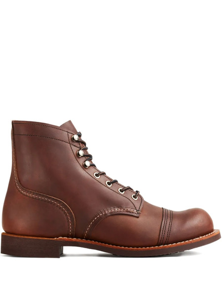  Red Wing Shoes Lace-up Leather Biker Boots - Brown 