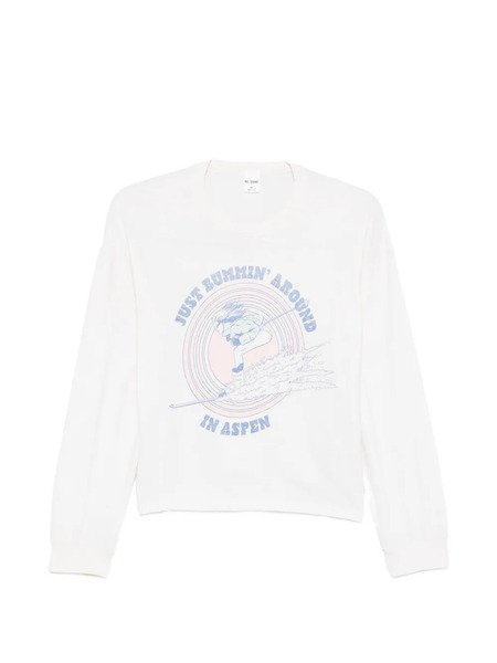  Re/done Boxy Boyfriend Long-sleeve T-shirt - White 