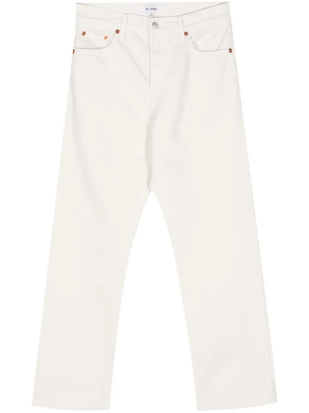  Re/done Easy Straight-leg Cropped Jeans - Neutrals 