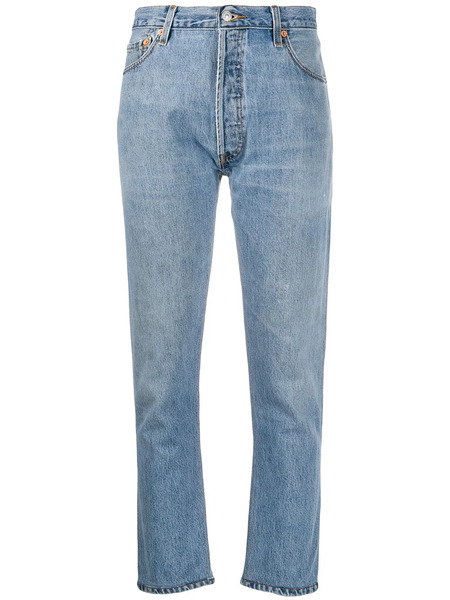  Re/done High-rise Cropped Jeans - Blue 
