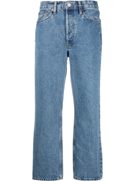  Re/done High-waisted Straight-leg Jeans - Blue 
