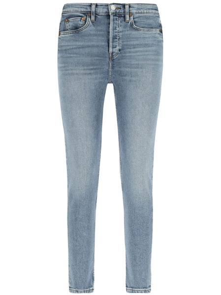  Re/done Logo-appliqué Skinny Jeans - Blue 