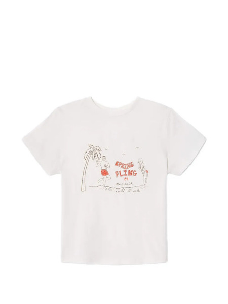  Re/done Print Classic T-shirt - White 