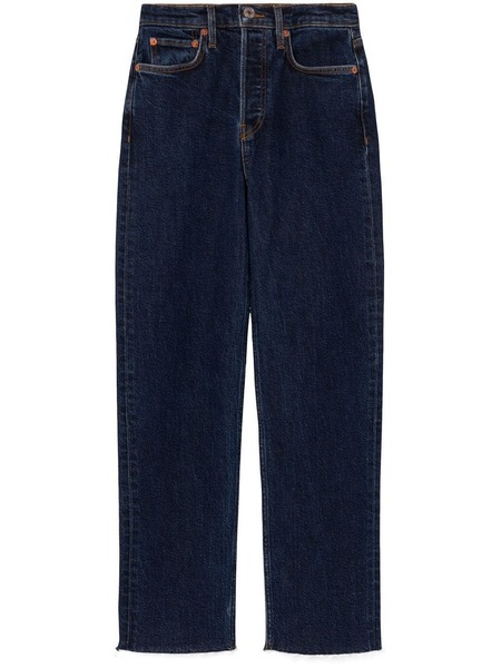  Re/done '70s Stove Pipe Mid-rise Jeans - Blue 