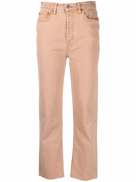  Re/done '70s Ultra High Cropped Jeans - Neutrals 
