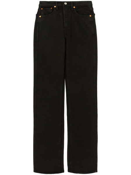  Re/done Straight-leg High-rise Jeans - Black 