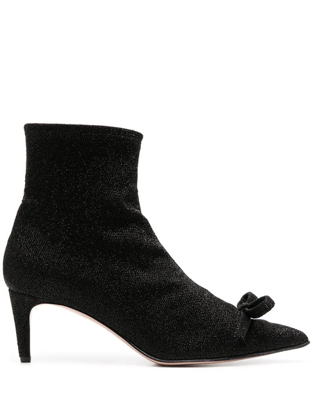 Red(v) Bow-detail Ankle Boots - Black 