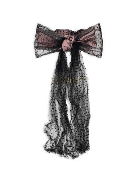  Red(v) Bow Hairband - Black 