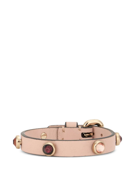  Red(v) Buckle Embellished Bracelet - Gold 