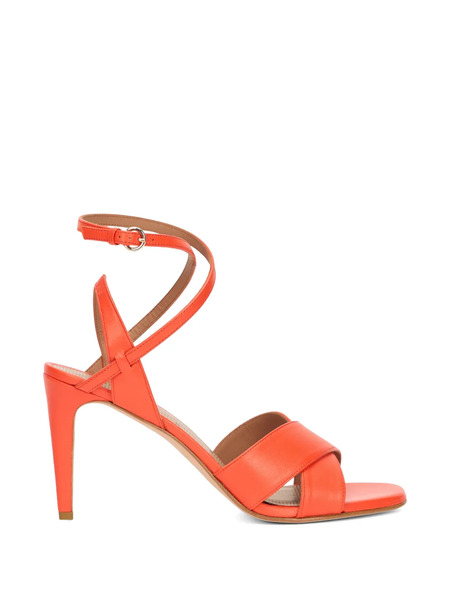  Red(v) Criss-cross-strap Sandals - Orange 