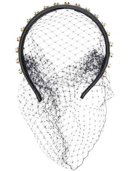  Red(v) Crystal-embellished Headband - Black 