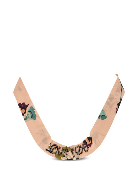  Red(v) Floral Beaded Necklace - Neutrals 