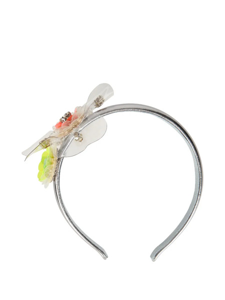  Red(v) Floral Headband - Silver 