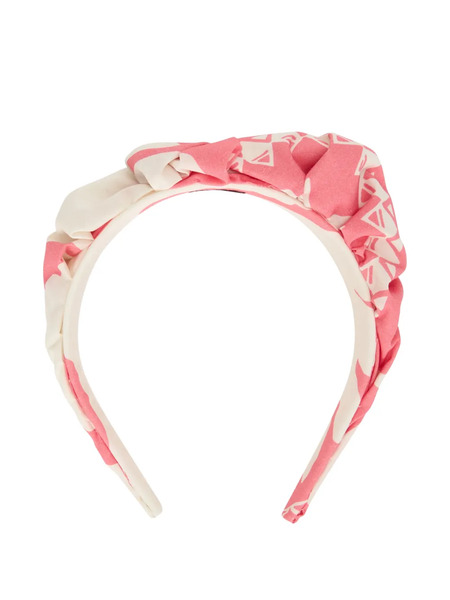  Red(v) Gathered-printed Hairband - Neutrals 