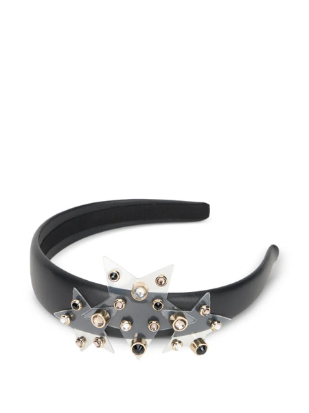  Red(v) Star Embellished Headband - Black 