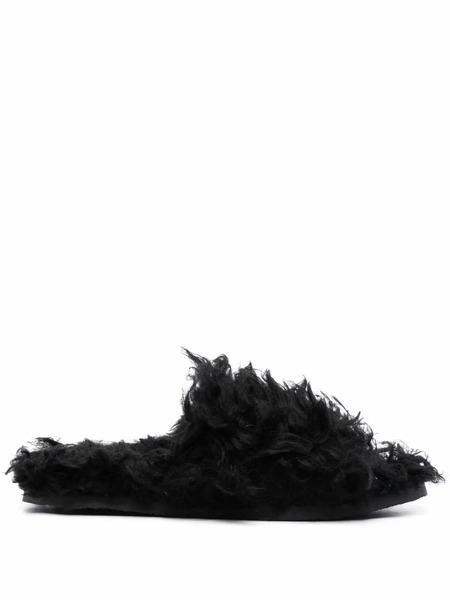  Red(v) Textured Open-toe Sandals - Black 