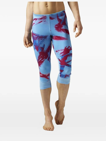  Reebok Essentials Printed Capri Leggings - Blue 