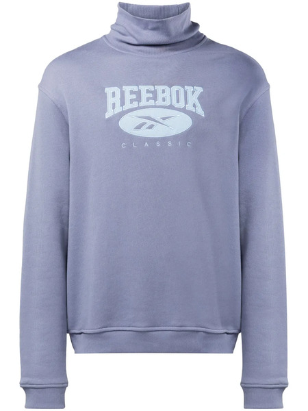  Reebok Logo-appliqué Roll-neck Sweatshirt - Purple 