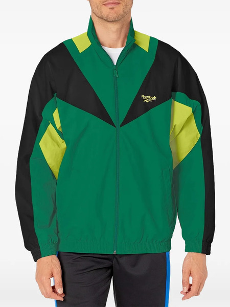  Reebok Logo-embroidered Bomber Jacket - Green 