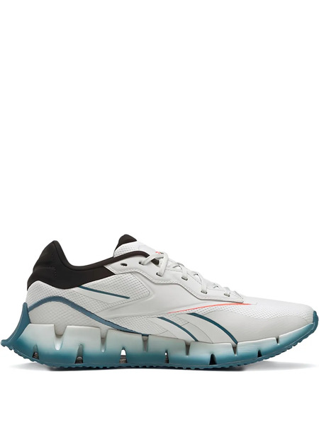  Reebok Zig Dynamica 4 pure Grey Orange Flared Trainers - White 