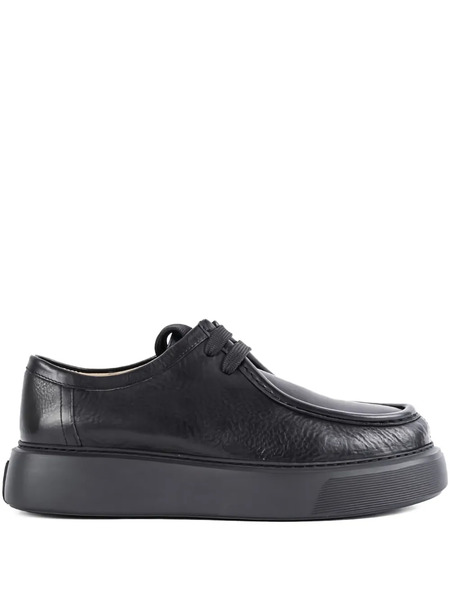  Referenc Grained-leather Platform Loafers - Black 