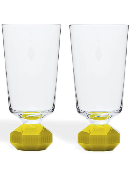  Reflections Copenhagen Chelsea Tall Glasses (set Of 2) - Yellow 