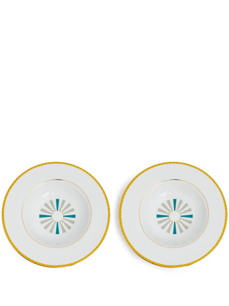  Reflections Copenhagen Guia Porcelain Plate (set Of Two) - White 