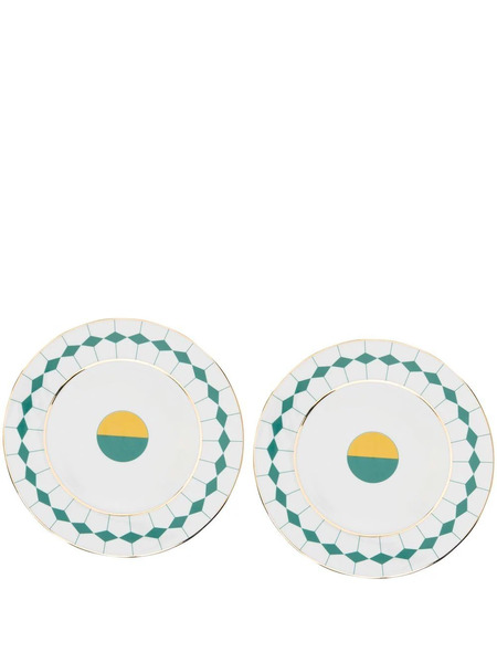  Reflections Copenhagen Ponta Set Of 2 Dessert Plates (23cm) - Green 