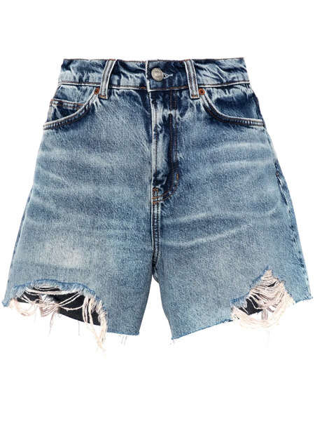  Reformation Acid-wash Denim Shorts - Blue 