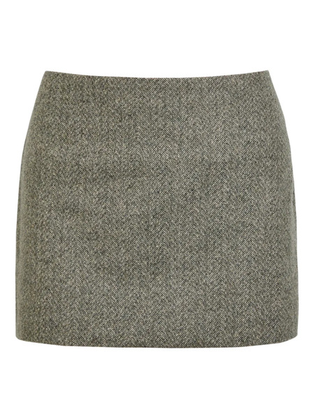  Reformation Carla Herringbone Tweed Mini Skirt - Grey 