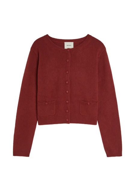  Reformation Clara Patch-pocket Cardigan - Red 