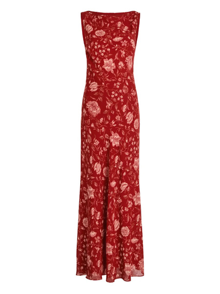  Reformation Floral-pattern Sleeveless Dress - Red 