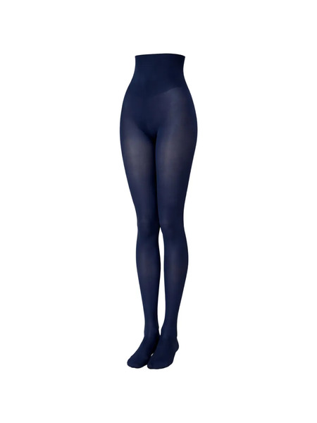  Reformation Glossy Sanna Tights - Blue 