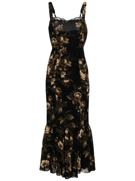  Reformation Irisa Floral-print Dress - Black 