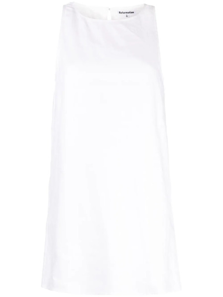  Reformation Jessi Linen Minidress - White 