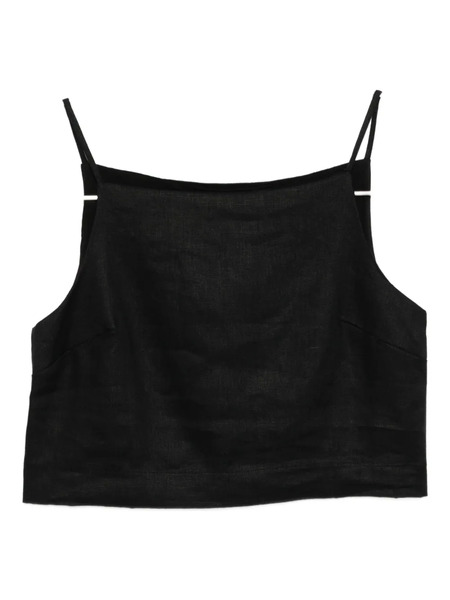  Reformation Kerri Linen Top - Black 