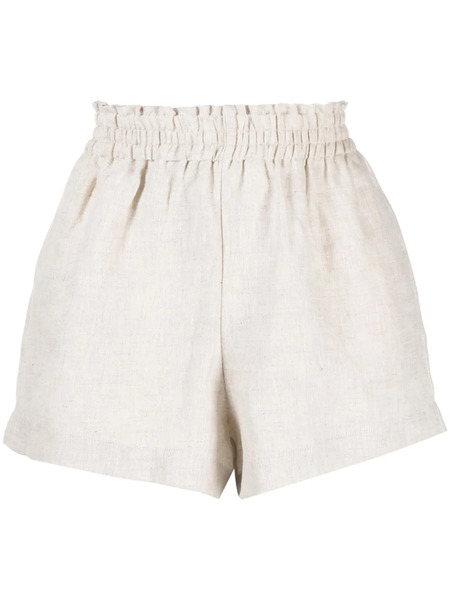  Reformation Mila Linen Shorts - Neutrals 
