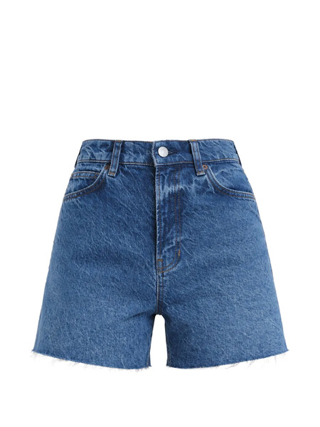  Reformation Saige High-rise Shorts - Blue 